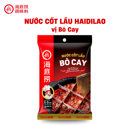 Nước Cốt Lẩu Haidilao Vị Bò Cay ( Thùng 40 Gói)