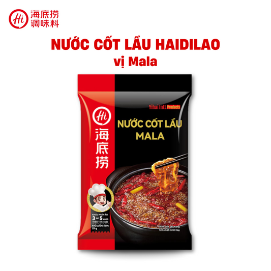 Nước Cốt Lẩu Haidilao Vị Mala ( Thùng 34 Gói)