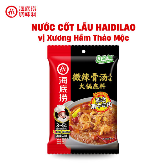 Nước Cốt Lẩu Haidilao Vị Xương Hầm Thảo Mộc ( Thùng 34 Gói)