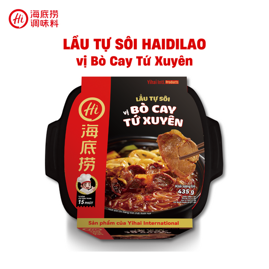 LẨU TỰ SÔI HAIDILAO VỊ BÒ CAY TỨ XUYÊN ( THÙNG 18 HỘP )