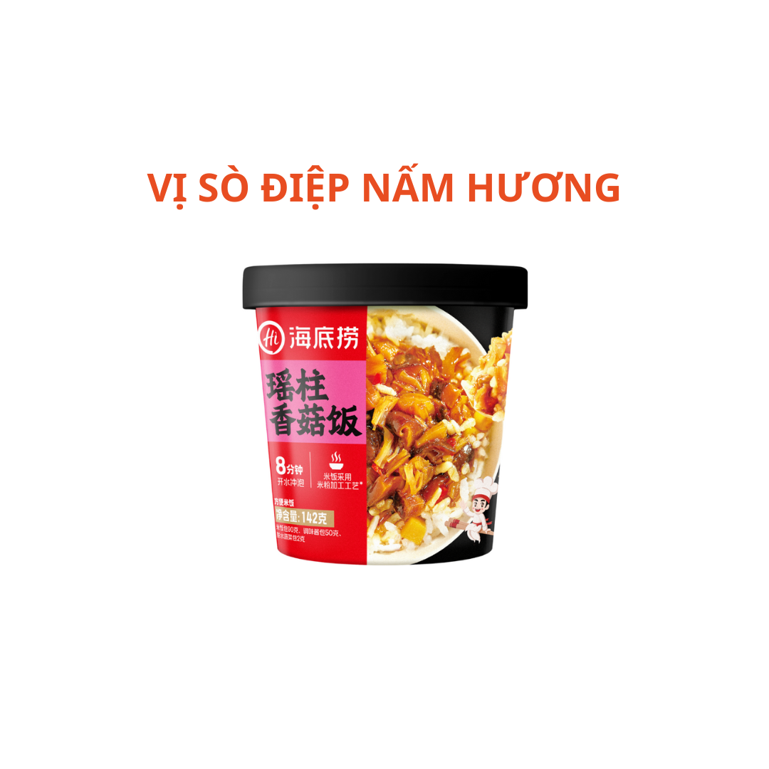Cơm trộn vị sò điệp nấm hương